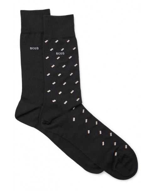 Κάλτσες 2 τεμαχίων Boss Μαύρες 2P RS Minipattern MC 50478350-001