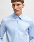 Πουκάμισο Boss Σιέλ 50479922-450 BUSINESS SHIRTS H-HANK