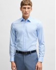 Πουκάμισο Boss Σιέλ 50479922-450 BUSINESS SHIRTS H-HANK