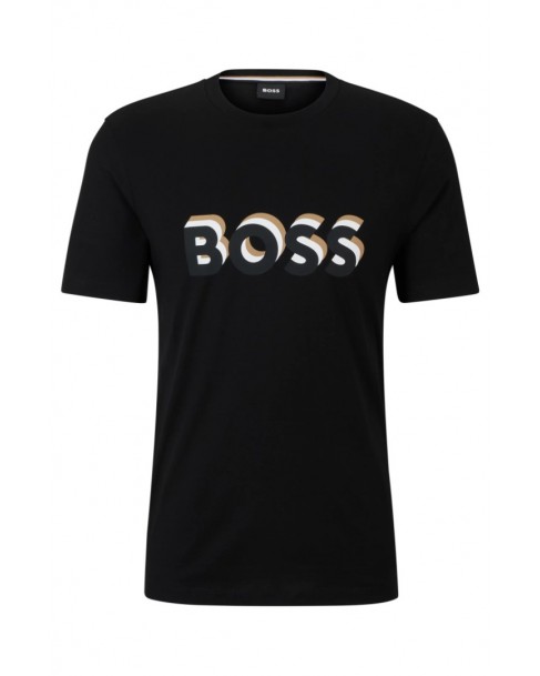 T-shirt Boss Μαύρο Tiburt 427 50506923-001