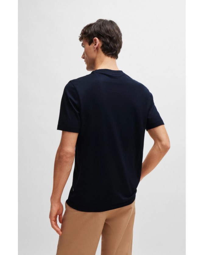 T-shirt ανδρικό Boss βαμβακερό Σκούρο μπλε Tiburt 515 50512131 Regular fit