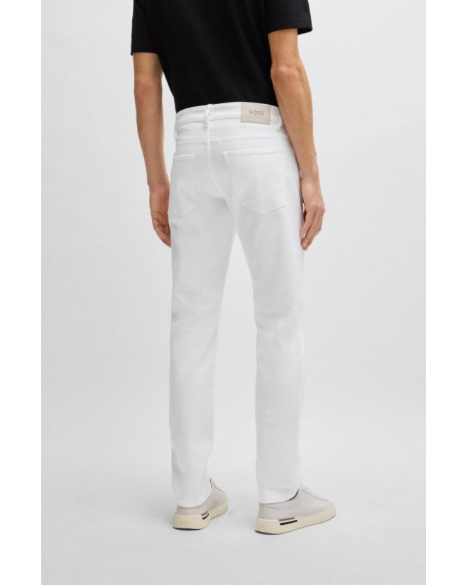 Παντελόνι jean Boss Λευκό Delaware3-1 50514321-100 Slim fit