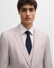 Κοστούμι με γιλέκο Boss Ροζ απαλό H-Huge-3Pcs-232 50514646-699 Slim fit