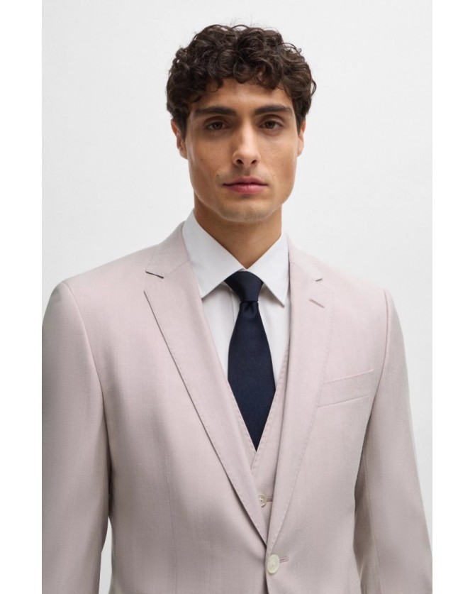 Κοστούμι με γιλέκο Boss Ροζ απαλό H-Huge-3Pcs-232 50514646-699 Slim fit