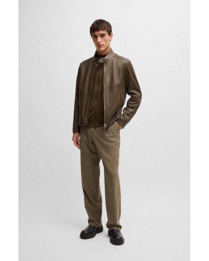 Μπουφάν δερμάτινο Boss Λαδί H-Mansell2 50518906-361