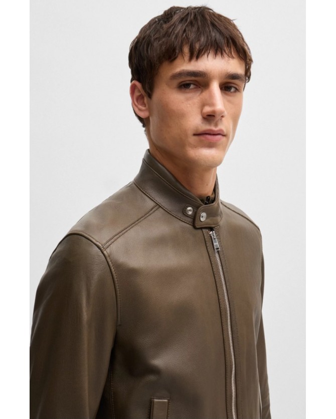 Μπουφάν δερμάτινο Boss Λαδί H-Mansell2 50518906-361