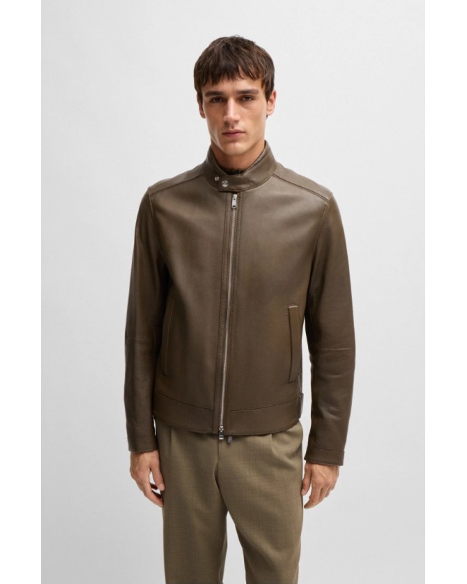 Μπουφάν δερμάτινο Boss Λαδί H-Mansell2 50518906-361