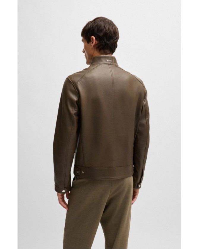 Μπουφάν δερμάτινο Boss Λαδί H-Mansell2 50518906-361