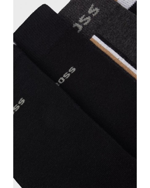 Κάλτσες σετ 4 τμχ Boss Μαύρες 4P RS Gift Iconic CC 50524331-001