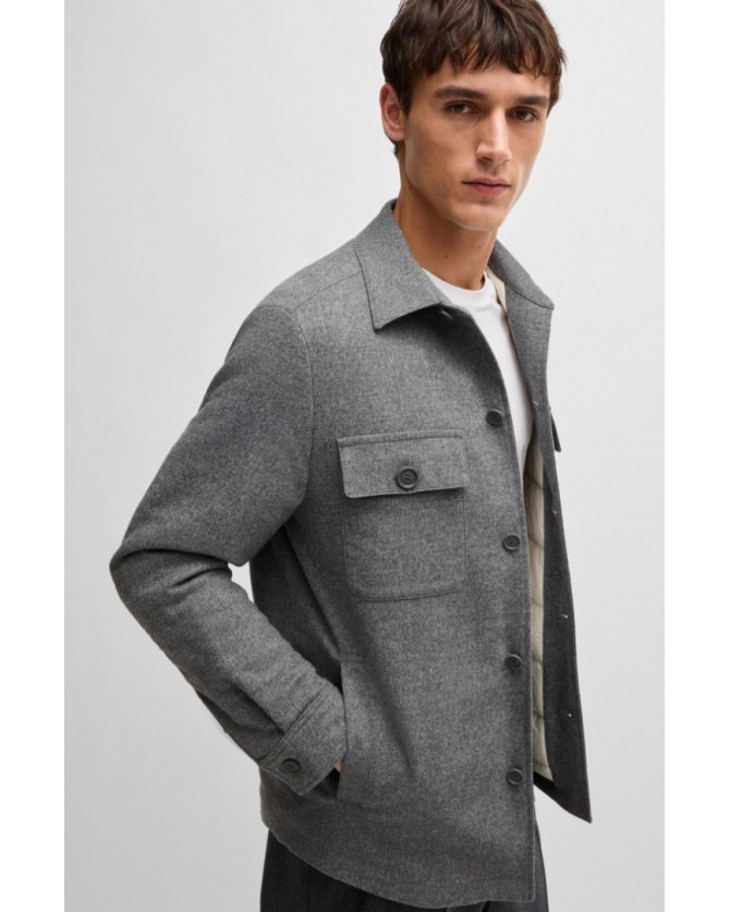 Σακάκι overshirt Boss Γκρι P-Carper-OS-Inpad244 50527888-042