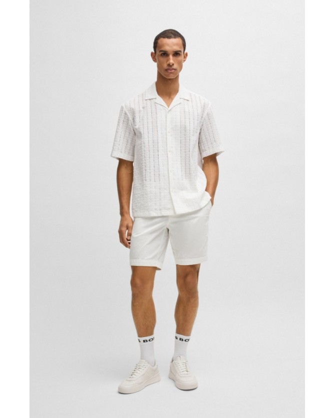 Βερμούδα Boss Λευκή H-Slice-Shorts1 50540743-100