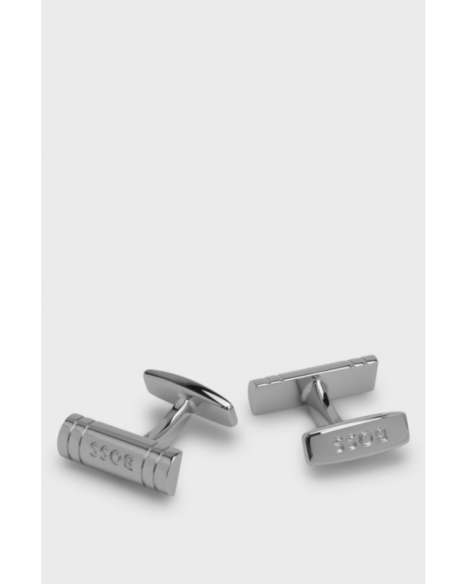 Μανικετόκουμπα και πιάστρα Boss σε Ασημί χρώμα B-LOGO2SET-TIE 50552391-040