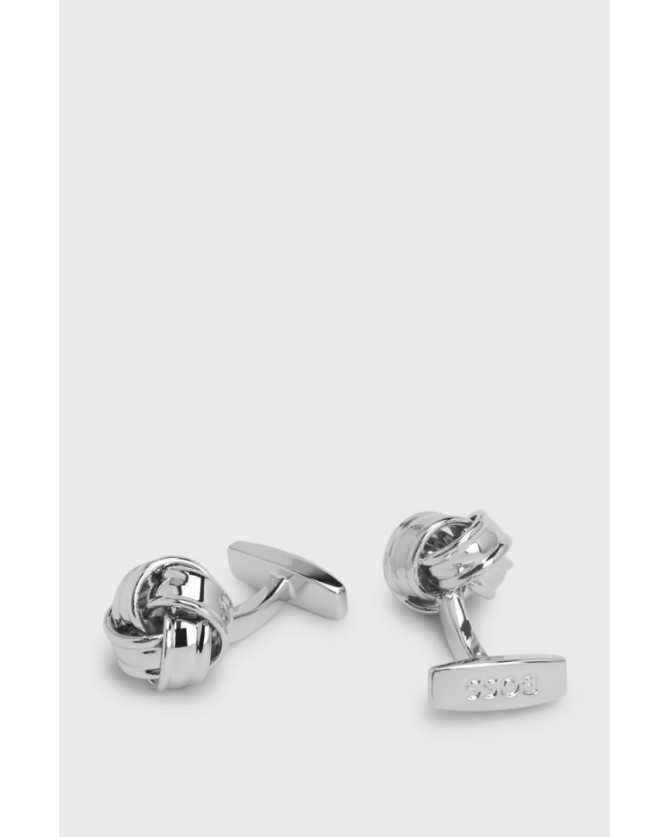 Μανικετόκουμπα Boss σε Ασημένιο χρώμα B-KNOT2-CUF 50552425-040