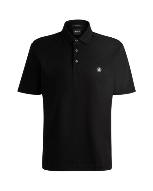 Polo t-shirt Boss Μαύρο C-Parris 01 50520297-001