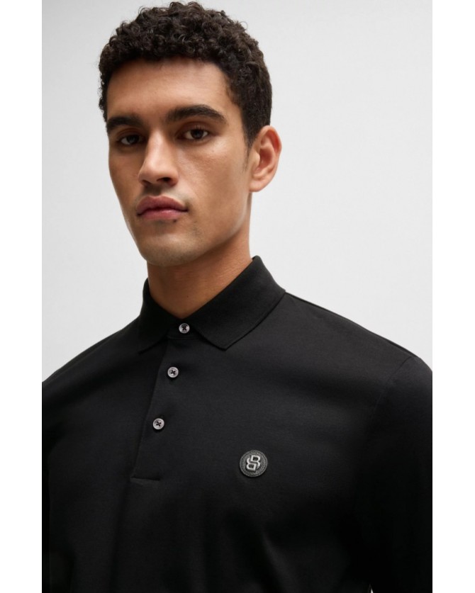 Μπλούζα Polo Boss Μαύρη C-Paley 01 50523917-001