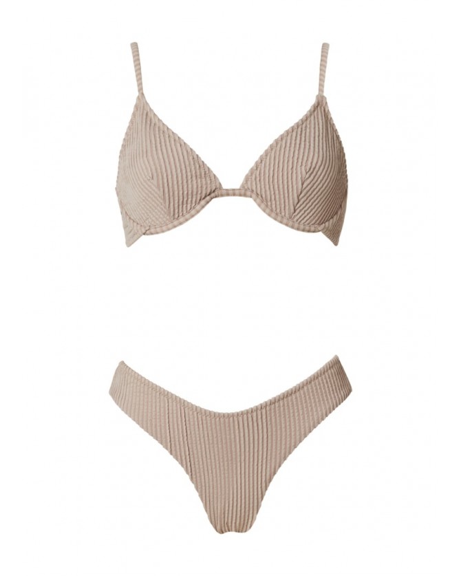 Bikini bottom Stefania Frangista Μπεζ CALISA BONE CURLY SF2435BCB-BONE