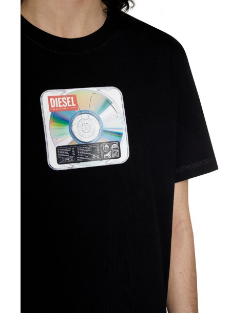 T-shirt Diesel Μαύρο A068030CATM-9XX
