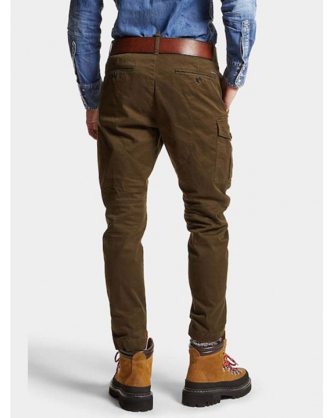 Παντελόνι cargo Dsquared2 Λαδί S74KB0818S39021-728
