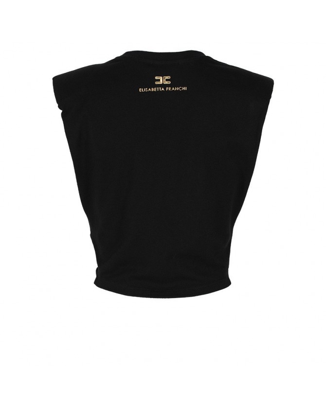 T-shirt Elisabetta Franchi Μαύρο MA01161E2-110