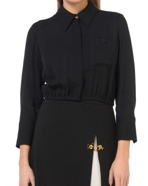 Πουκάμισο Elisabetta Franchi Μαύρο CA05551E2-110
