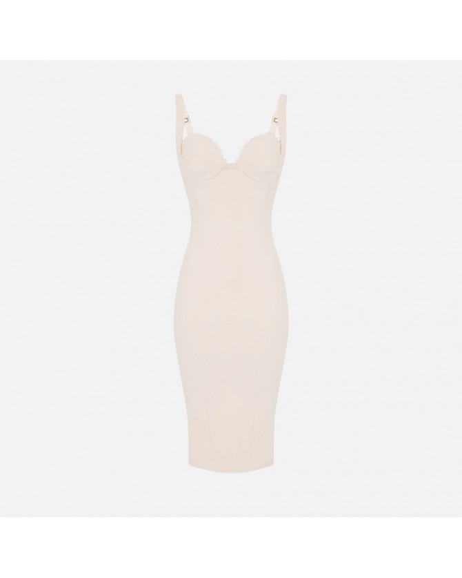 Φόρεμα Elisabetta Franchi Εκρού AB85052E2-193