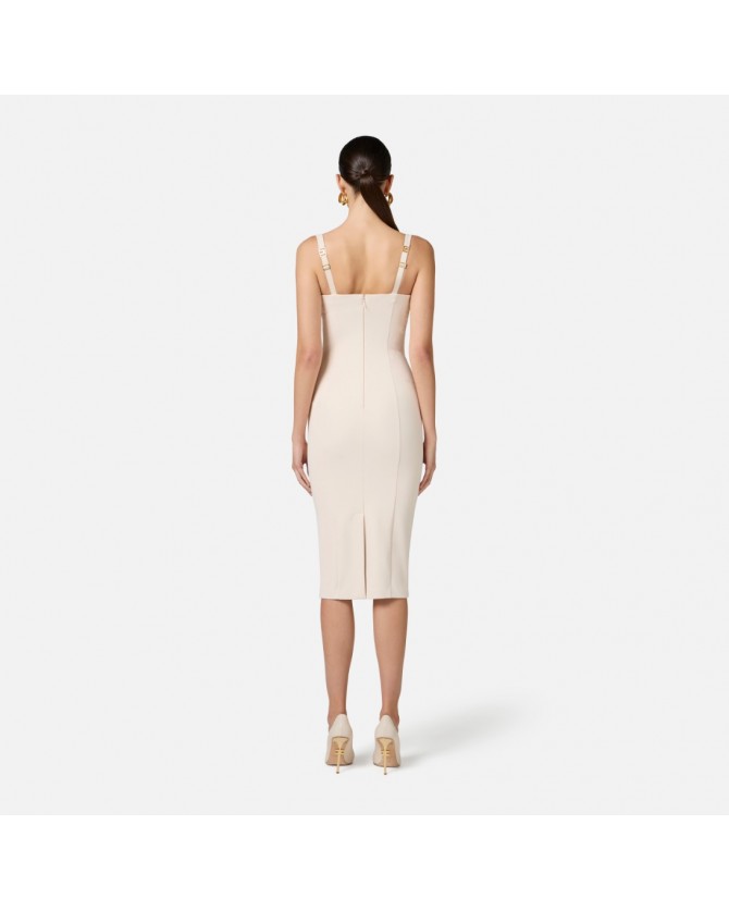 Φόρεμα Elisabetta Franchi Εκρού AB85052E2-193