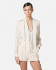 Πουκάμισο Elisabetta Franchi Εκρού CA10451E2-E84