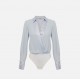 Πουκάμισο Elisabetta Franchi Σιέλ CB00356E2-EA7