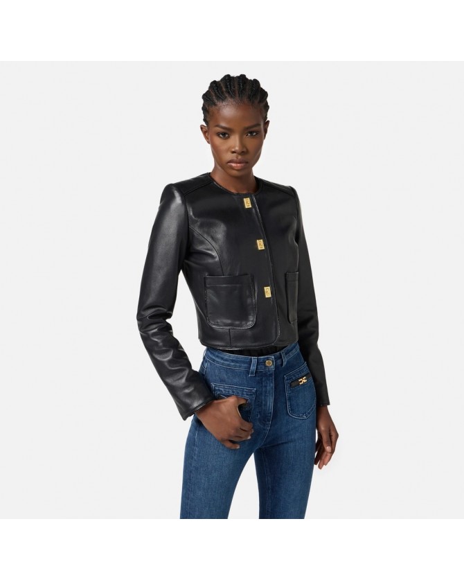 Μπουφάν Elisabetta Franchi Μαύρο GD52Z56E2-110