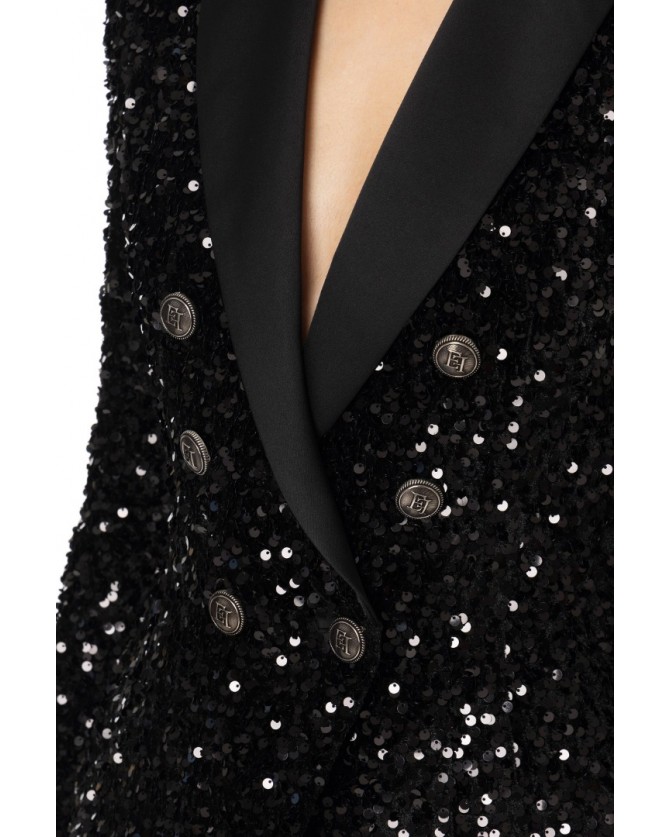 Σακάκι Elisabetta Franchi Μαύρο GI09847E2-110
