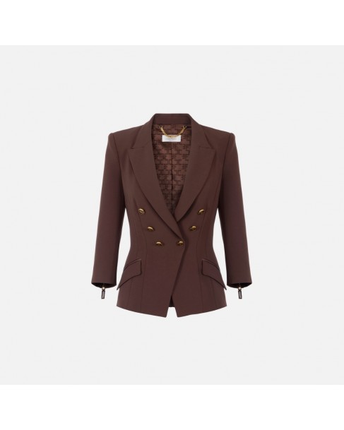 Σακάκι Elisabetta Franchi Μπορντό GI17456E2-EA3