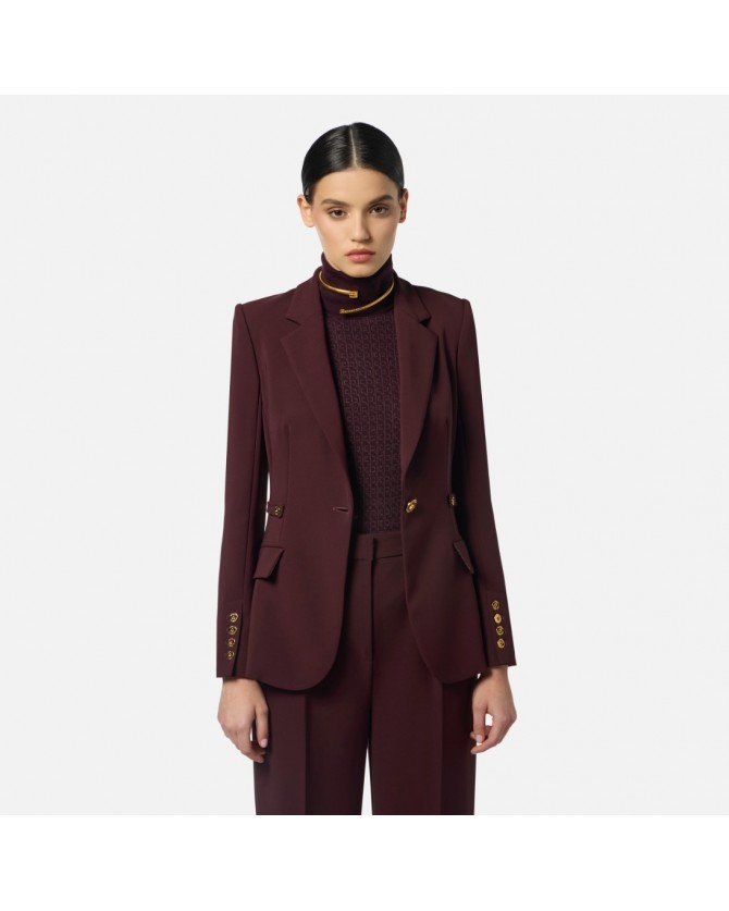 Σακάκι Elisabetta Franchi Μπορντό GI17556E2-EA4