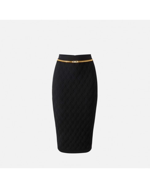 Φούστα Elisabetta Franchi Μαύρη GK20B56E2-110