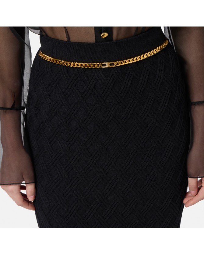 Φούστα Elisabetta Franchi Μαύρη GK20B56E2-110