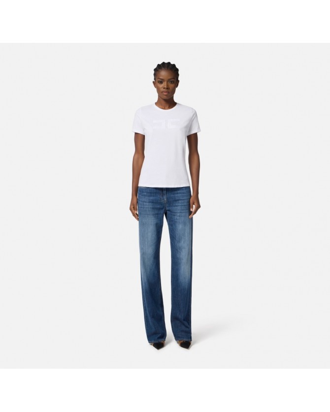 T-shirt Elisabetta Franchi Λευκό MA00756E2-270