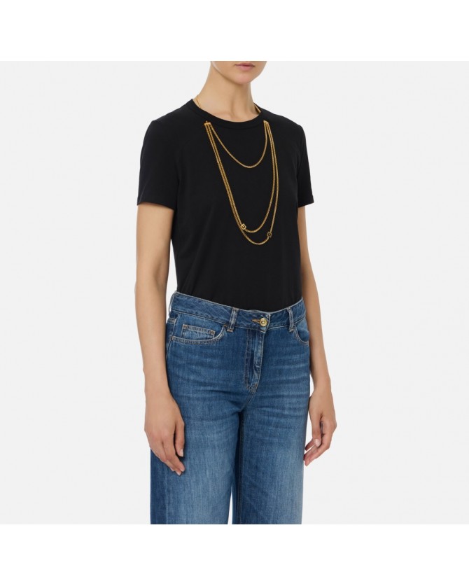 T-shirt Elisabetta Franchi Μαύρο MA00956E2-110