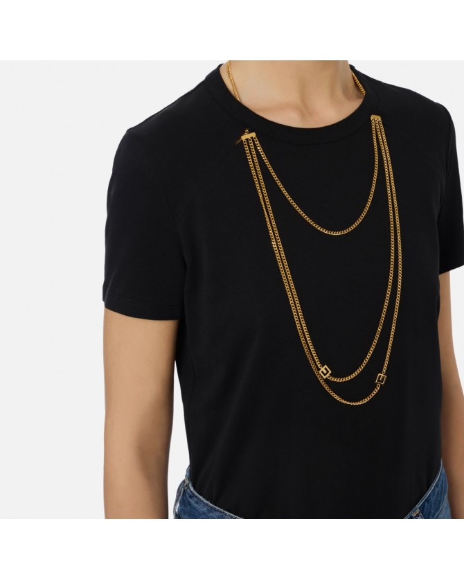 T-shirt Elisabetta Franchi Μαύρο MA00956E2-110