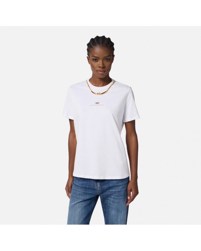 T-shirt Elisabetta Franchi Λευκό MA02856E2-270