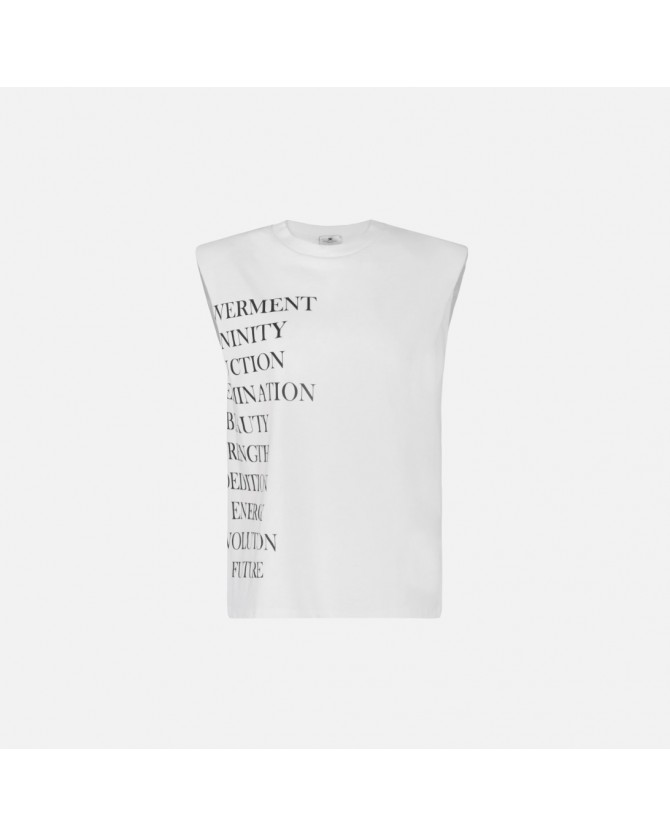 T-shirt Elisabetta Franchi Λευκό MA70P61E2-270