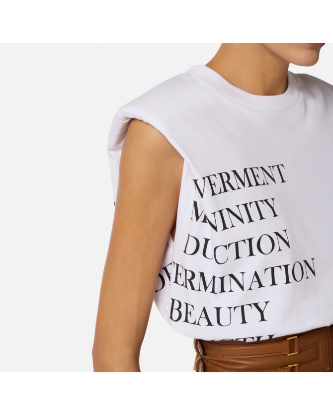 T-shirt Elisabetta Franchi Λευκό MA70P61E2-270