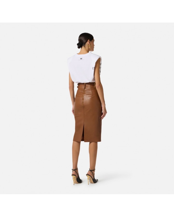 T-shirt Elisabetta Franchi Λευκό MA70P61E2-270