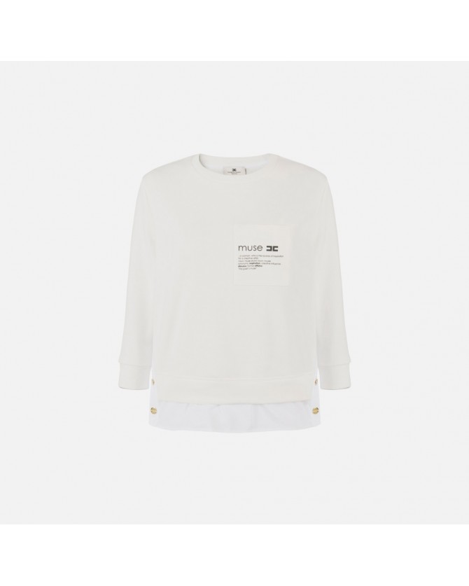 Φούτερ Elisabetta Franchi Λευκό MD00656E2-360