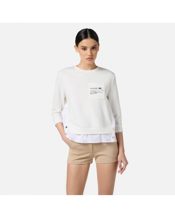 Φούτερ Elisabetta Franchi Λευκό MD00656E2-360