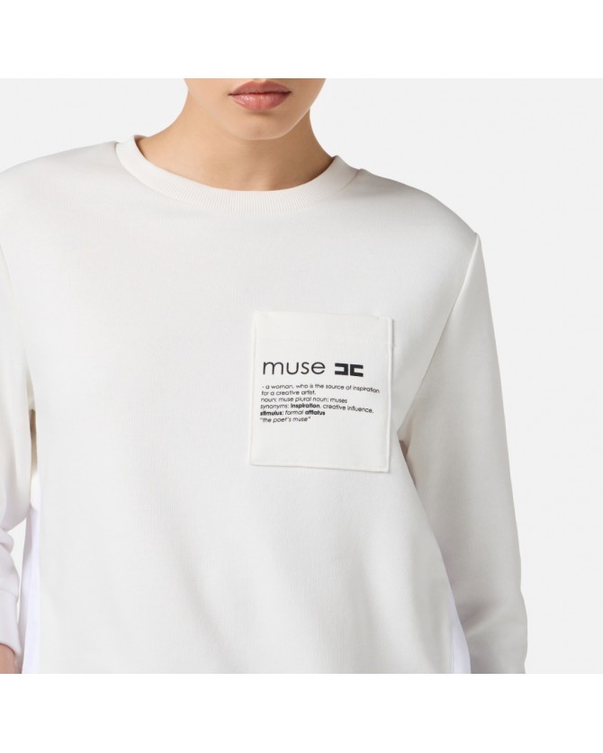 Φούτερ Elisabetta Franchi Λευκό MD00656E2-360