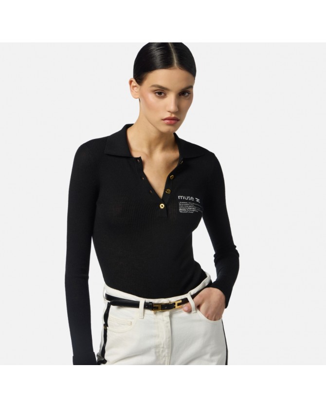 Πλεκτό Elisabetta Franchi Μαύρο MK40B57E2-110