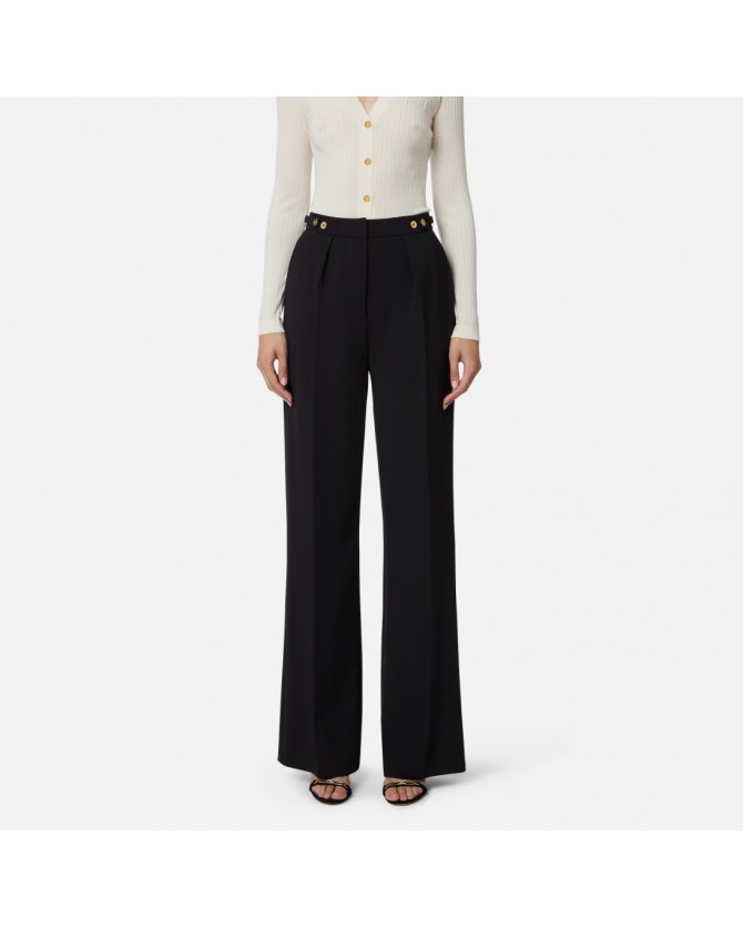 Παντελόνι Elisabetta Franchi Μαύρο PA09956E2-110