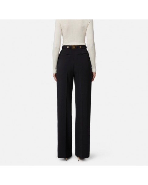 Παντελόνι Elisabetta Franchi Μαύρο PA09956E2-110