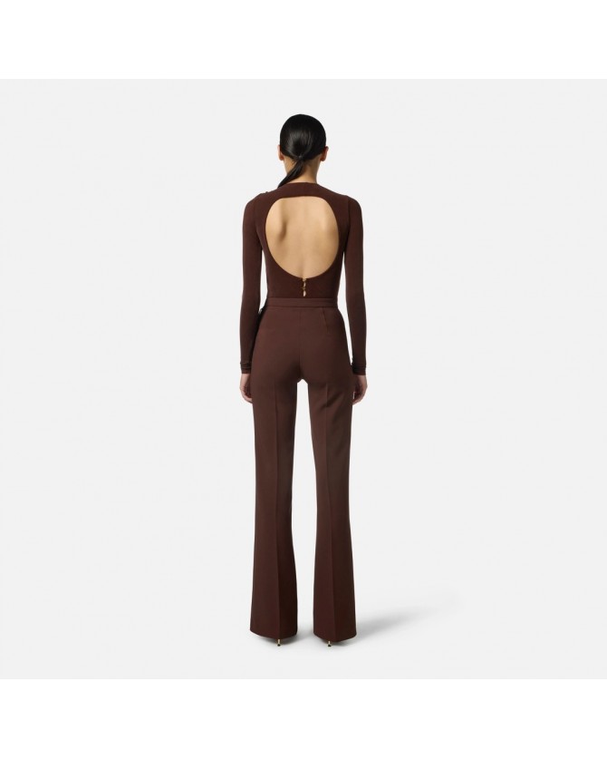 Παντελόνι Elisabetta Franchi Μπορντό PA12156E2-EA3
