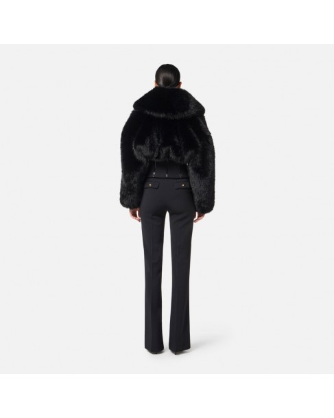 Παντελόνι Elisabetta Franchi Μαύρο PA14157E2-110