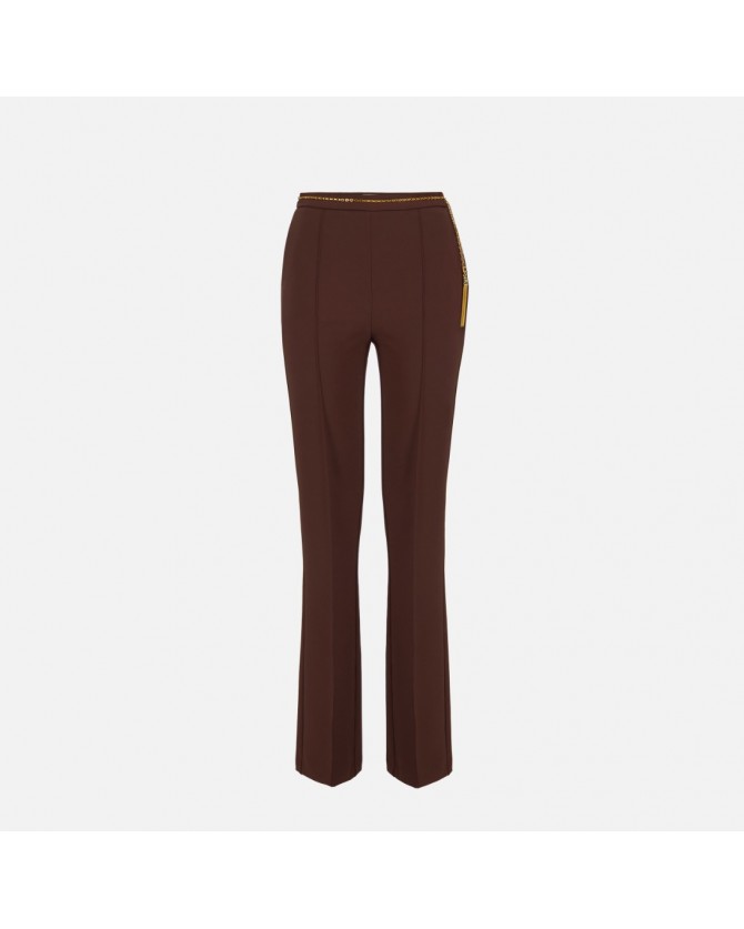 Παντελόνι Elisabetta Franchi Καφέ PA14157E2-EA3